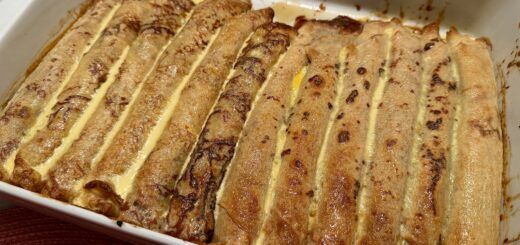 Recept za gratinirane palačinke s skuto