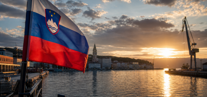 Dan suverenosti 2026 – slovenska zastava ob koprskem pristanišču
