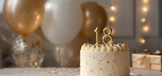 Praznična torta in dekoracija za 18. rojstni dan