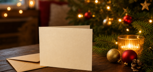 Božična voščila – praznična voščilnica ob božičnem drevesu
