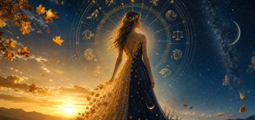Zodiakalni simboli pod zgodnjejesenskim nočnim nebom.