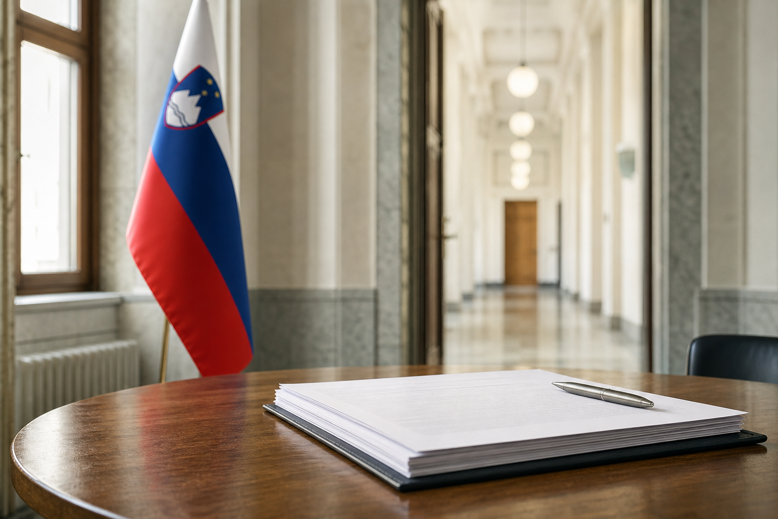 Dokumenti in slovenska zastava kot ponazoritev sprememb Zakona o tujcih ZTuj-2J